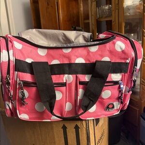 Rockland Chic Pink Polka Dot Baby Bag